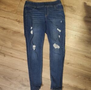 Old Navy Women's Ripped Skinny Jeans - Blue